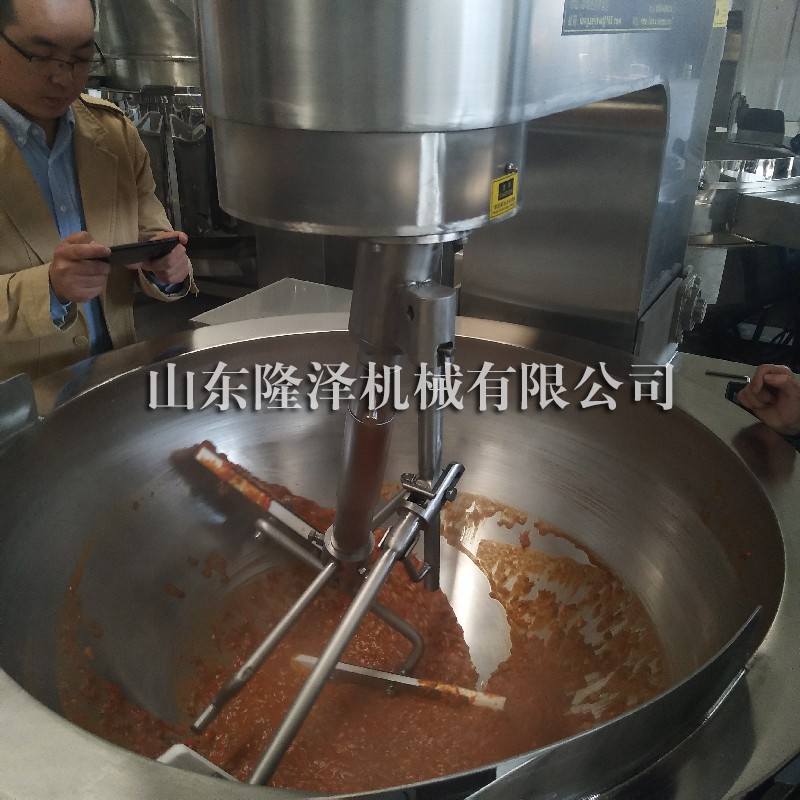 大型炒火锅底料机 工厂用多爪香菇牛肉酱炒锅 香菇酱炒锅