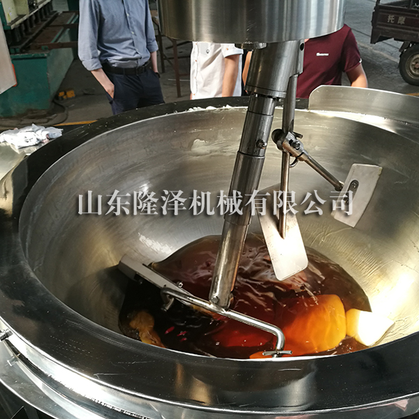 LZ-300电磁辣椒酱炒锅设备价格   全自动智能大型炒酱锅